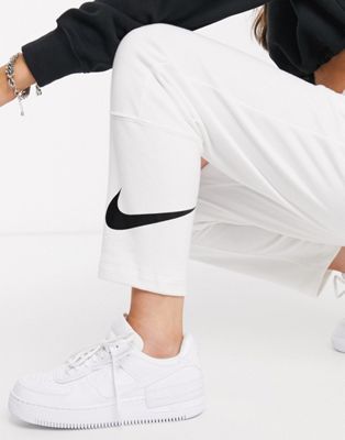 Nike slim leg Swoosh white joggers | ASOS