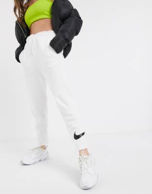 nike slim leg swoosh black joggers