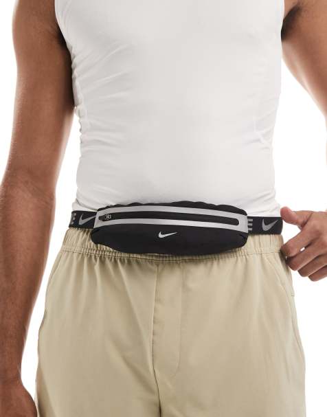 Nike slim waistpack in black and silver - view 1