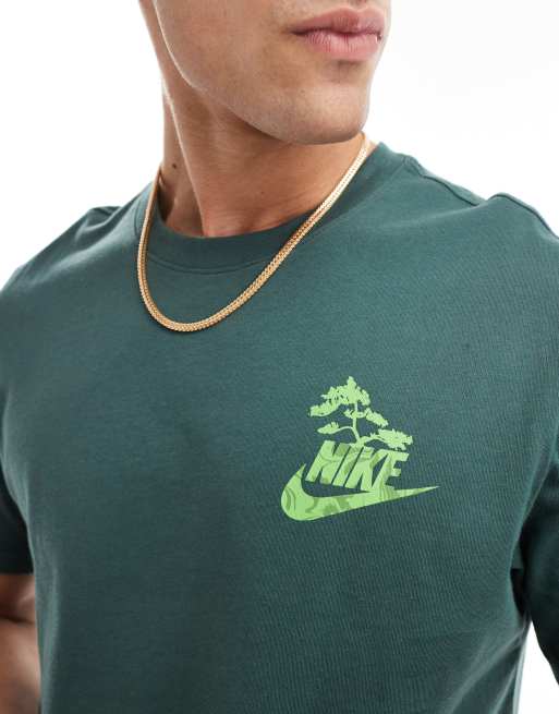 Nike Slow Your Sole graphic graphic t-shirt in dark green, 2 of 4