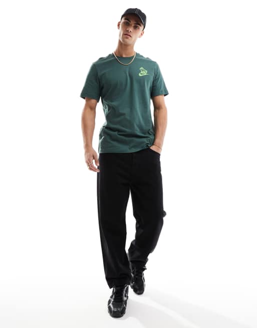 Nike Slow Your Sole graphic graphic t-shirt in dark green, 4 of 4