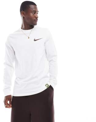 Nike Slow Your Sole Graphic Longsleeve T-shirt In White