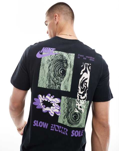Nike – Slow Your Sole – T-Shirt in Schwarz mit „Slow Your Sole“-Grafikprint - view 1