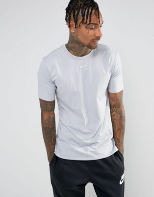 Nike Small Swoosh T-Shirt In Grey 