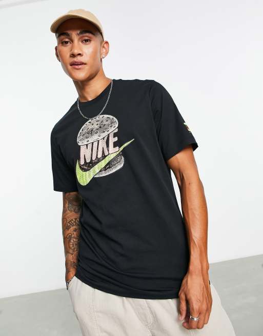 Nike Sneaker Obsessed futura burger graphic t-shirt in black | ASOS