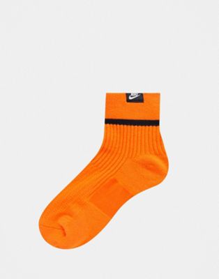 neon orange nike socks