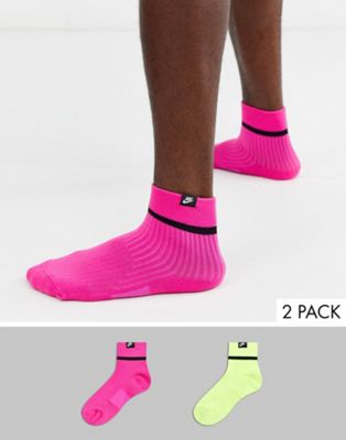 neon pink nike socks