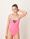 [Nike Swimming] Nike Sneakerkini 2.0 crossback one piece swimsuit in pink M PINK