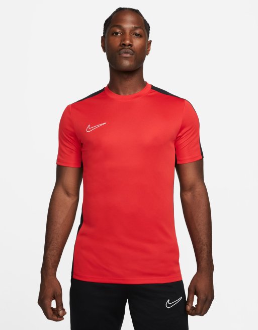 Nike Soccer Academy Dri Fit T shirt in red and black