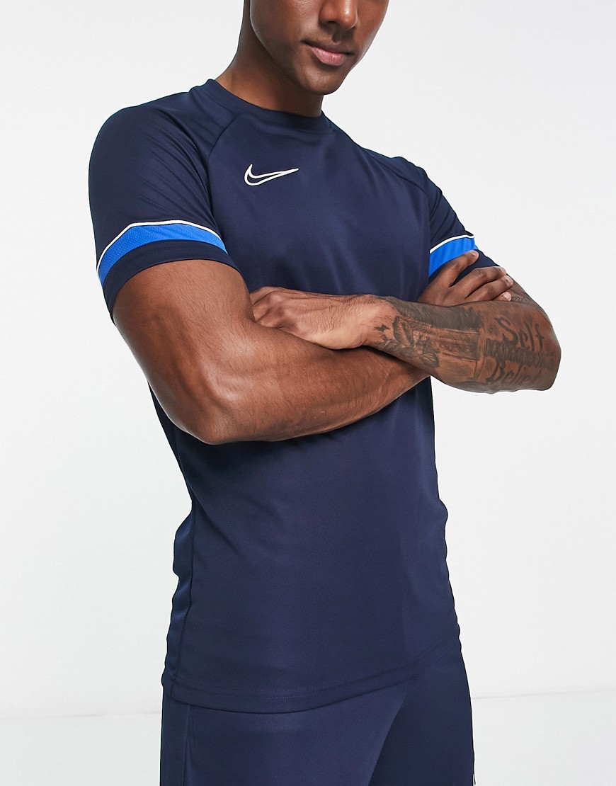 Nike Soccer Academy Dri-FIT top in black-Blue