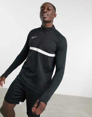 Nike Football Nike Soccer Academy Quarter Top In Black And White |