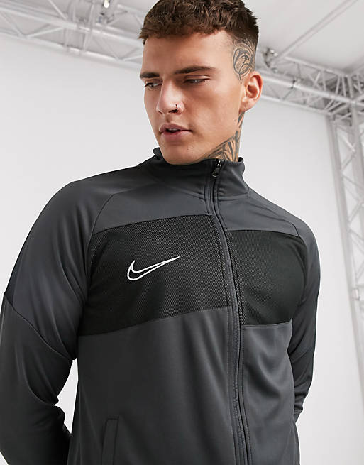 Nike Soccer academy dry zip thru sweat in black | ASOS