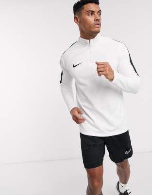 خبيث غير مكتمل أحمق nike half zip white 