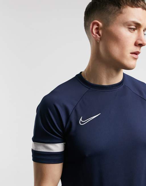 Nike academy t shirt sales navy