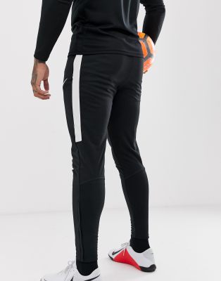 nike football academy tapered joggers in black
