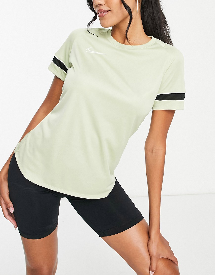 Nike Football Nike Soccer Dri-fit Academy Polyknit T-shirt In Dusty Khaki-green