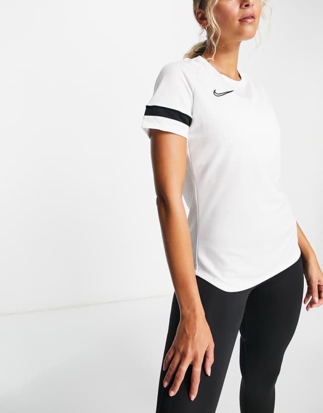 Nike Soccer Dri-FIT Academy polyknit t-shirt in white