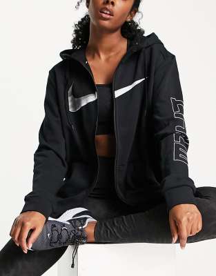 nike polyknit track pants in blue and orange