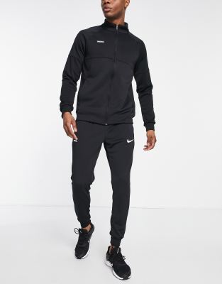 Nike polyknit tracksuit hot sale set in black