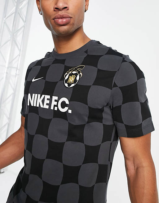musical merknaam Uitbeelding Nike Soccer Dri-FIT F.C. logo printed t-shirt in black | ASOS