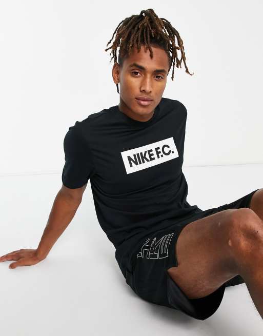 Nike Soccer F.C. logo t shirt in black ASOS