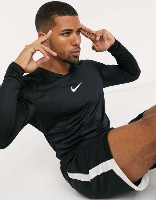 Nike Soccer swoosh logo base layer in black