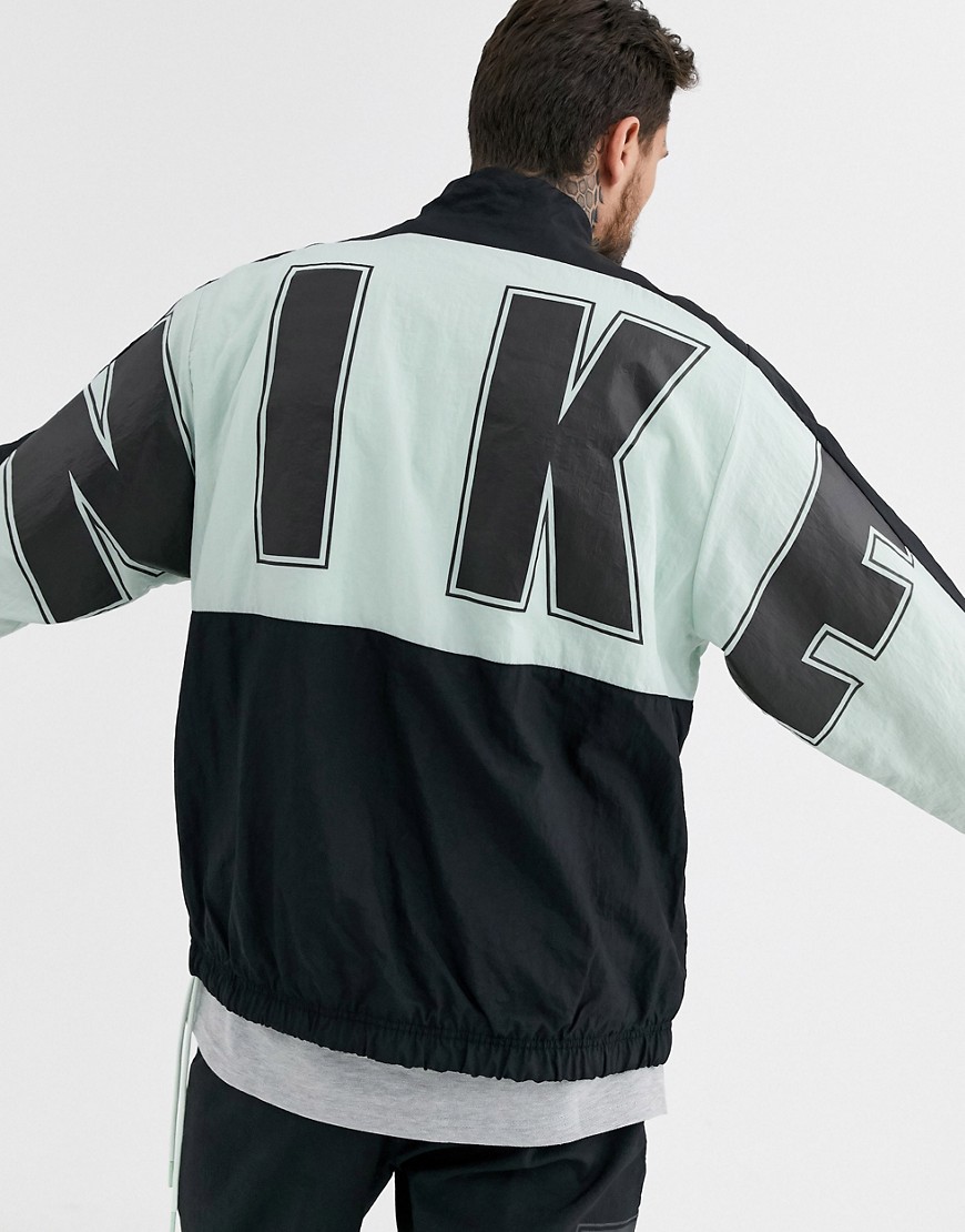Nike Social Currency logo windbreaker jacket in mint-Green