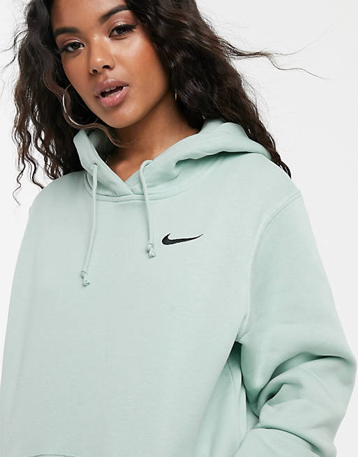 oppervlakkig titel Concessie Nike soft green mini swoosh oversized hoodie | ASOS