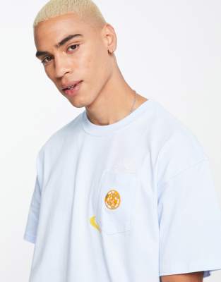 Nike sole craft pocket t-shirt in celestine blue