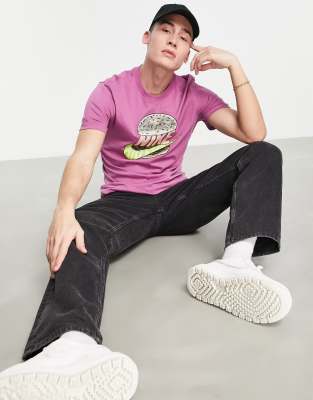 Nike Sole Food Burger print t-shirt in washed purple