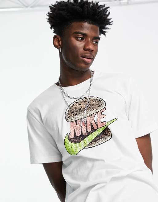 Nike Sole Food Burger print tshirt in white ASOS