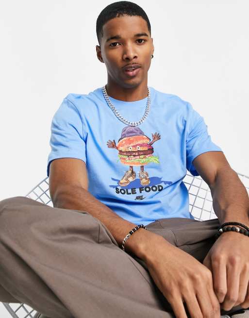 Nike - Sole Food Burger - T-shirt met print in blauw