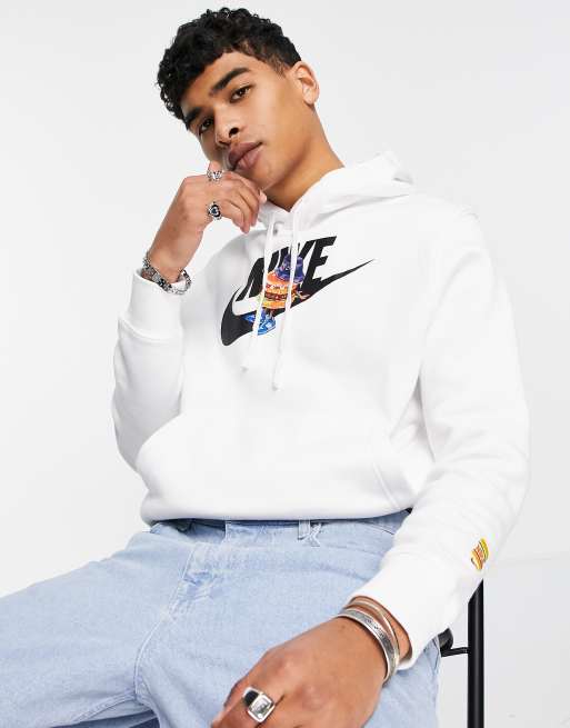 Nike Sole Food chest print hoodie in white ASOS