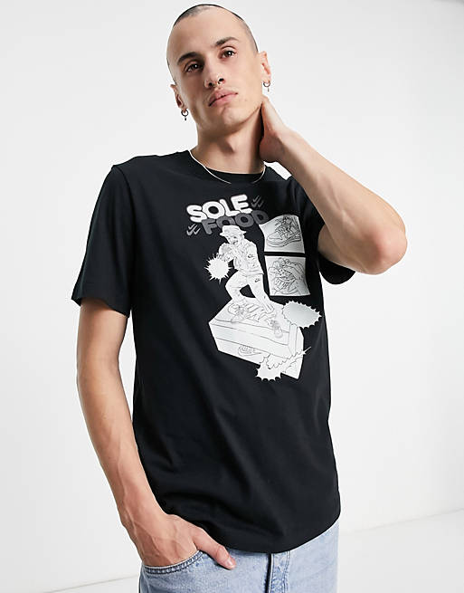 Men Nike Sole Food chest print t-shirt in black 