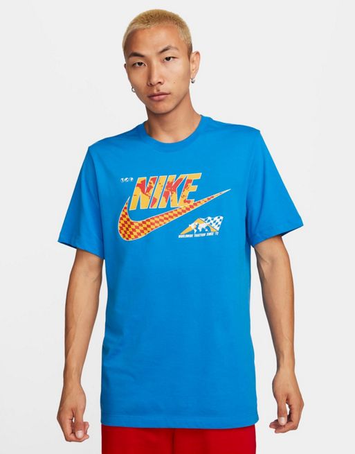 Nike sole rally T-shirt in blue | ASOS
