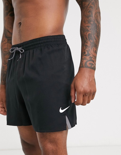 Nike solid 5 inch volley short in black | ASOS