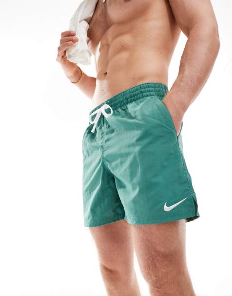 Nike – Solid Icon Volley – Szarozielone szorty kąpielowe o długości 5 cali - view 1