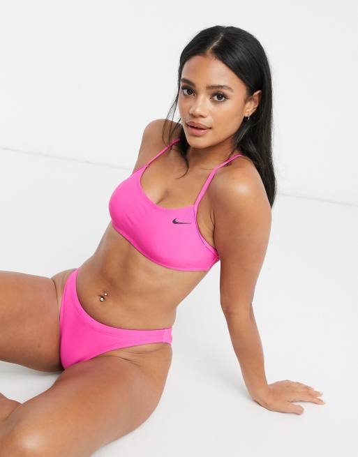 Nike solid cheap racerback bikini