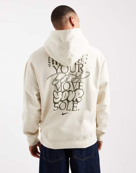 Nike Solo - Beige hættetrøje med Swoosh-grafik - view 1