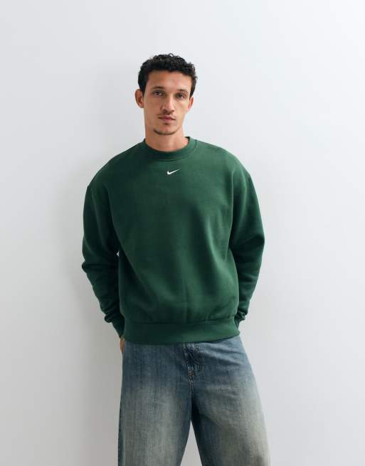 Nike Solo Fleece felpa oversize verde scuro, 5 di 5