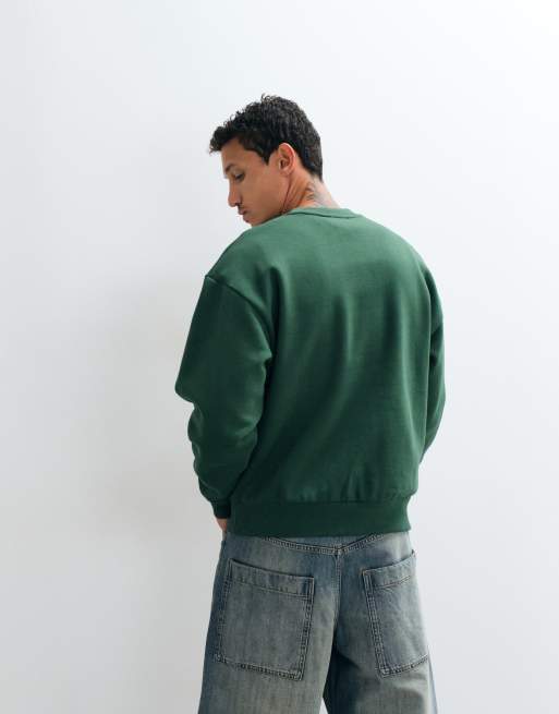 Nike Solo Fleece oversize sweatshirt i mörkgrönt, 4 av 5