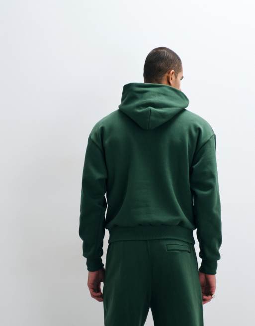 Nike Solo Fleece oversized fleece hoodie in dark green, 5 of 5