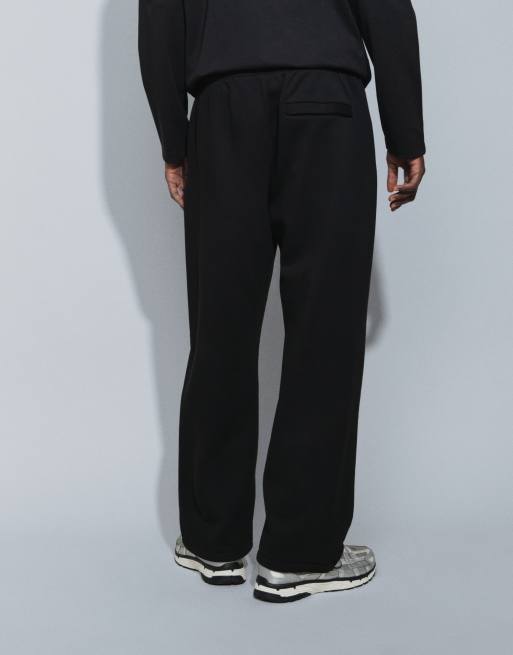 Nike Solo Fleece straight leg bungee joggers in black, 3 of 9