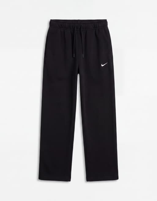 Nike Solo Fleece straight leg bungee joggers in black, 6 of 9