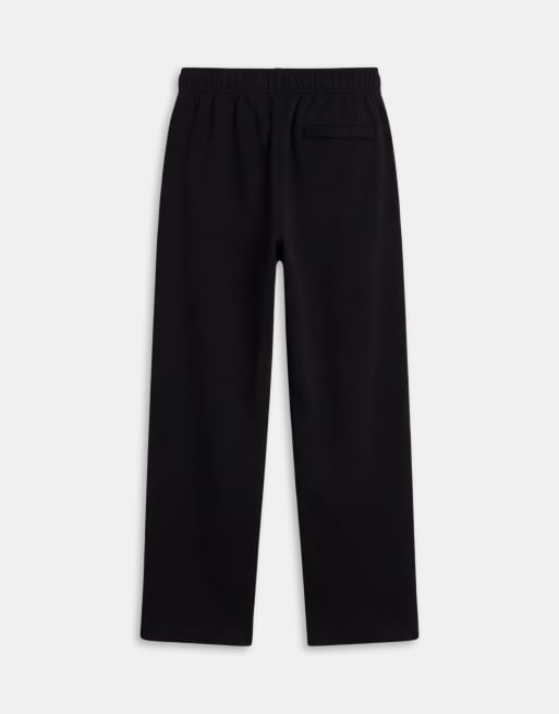 Nike Solo Fleece straight leg bungee joggers in black, 8 of 9
