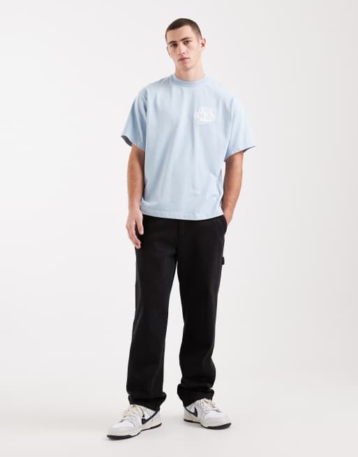 Nike Solo Fleece t-shirt med grafiskt tryck på ryggen i ljusblått, 2 av 5