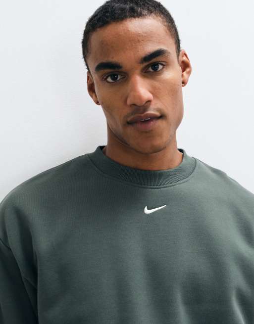 Nike Solo sweatshirt van middelzwaar materiaal in groen, 3 van 5