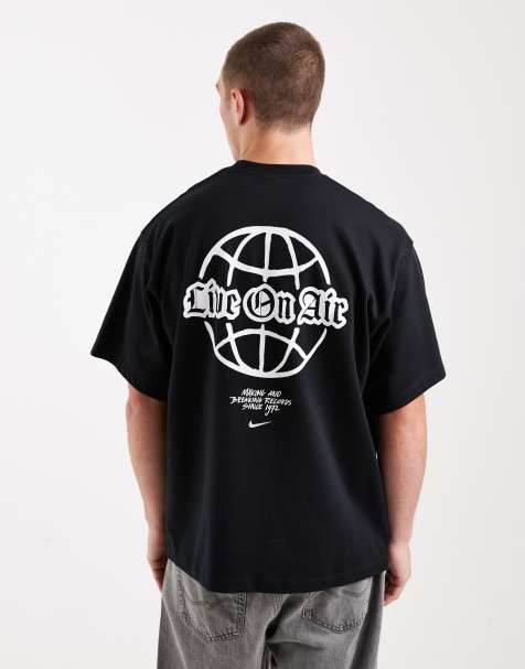 Nike Solo Swoosh graphic back print t-shirt in black