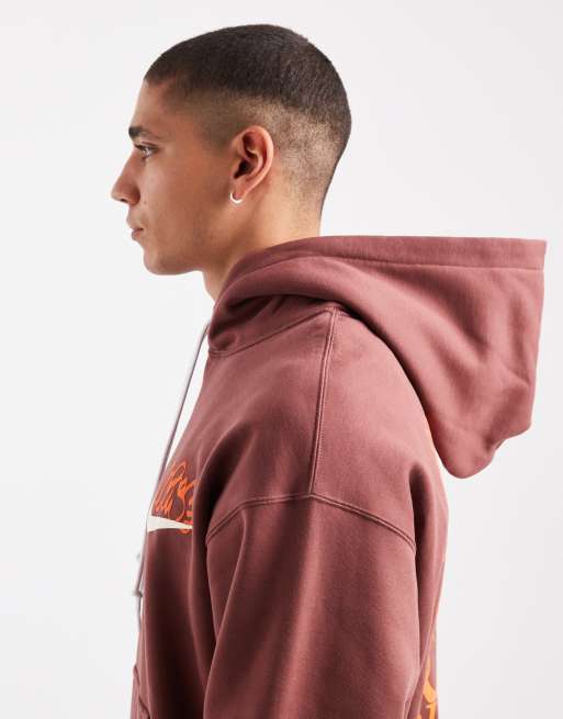 Nike Solo Swoosh graphic hoodie in brown, 4 of 5