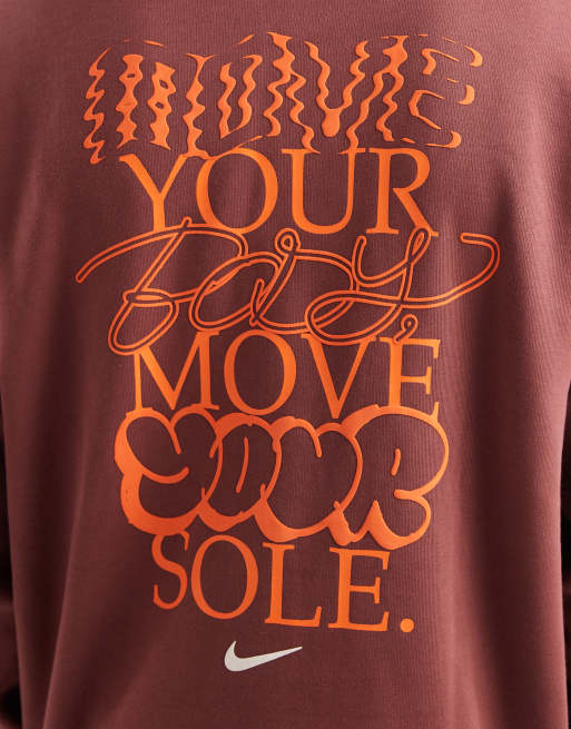 Nike Solo Swoosh graphic hoodie in brown, 5 of 5